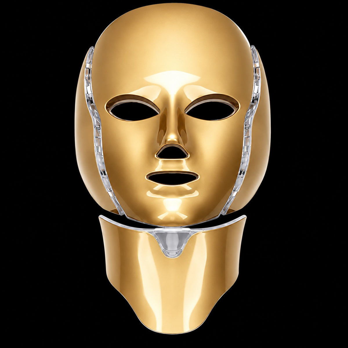 GlowGirls 7-Color LED mask — gold finish