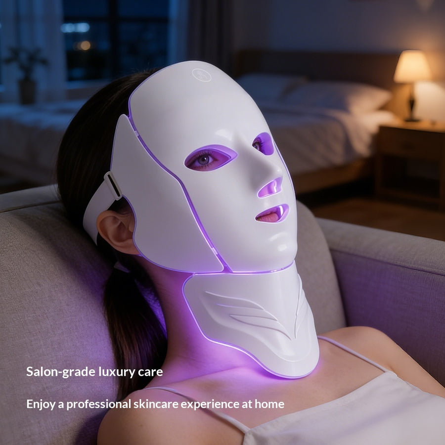 GlowGirls Beauty 7-Color LED Therapy Mask Face/Neck Device