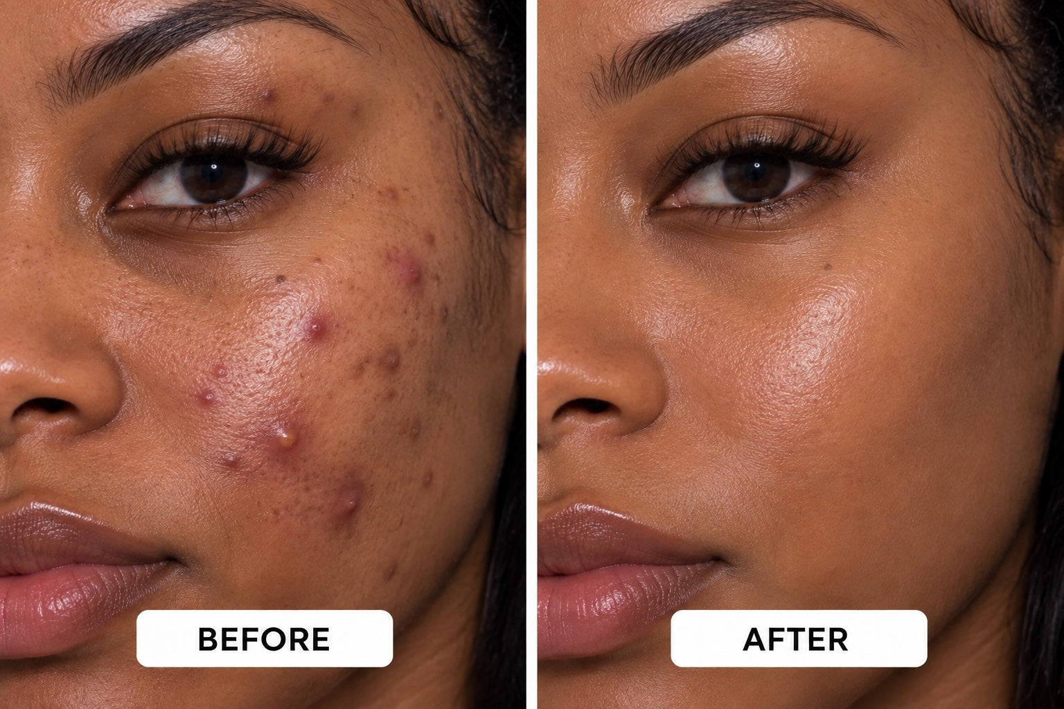 Before and after results