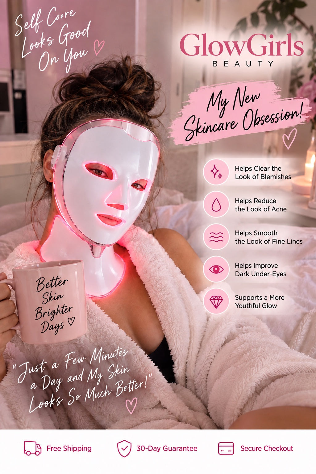 GlowGirls Beauty LED mask benefits